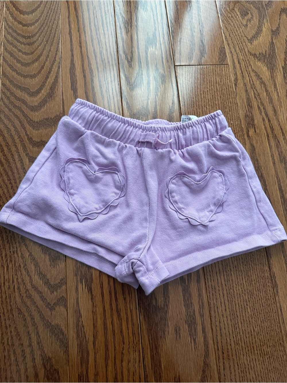 Zara Lilac Heart Patch Shorts
